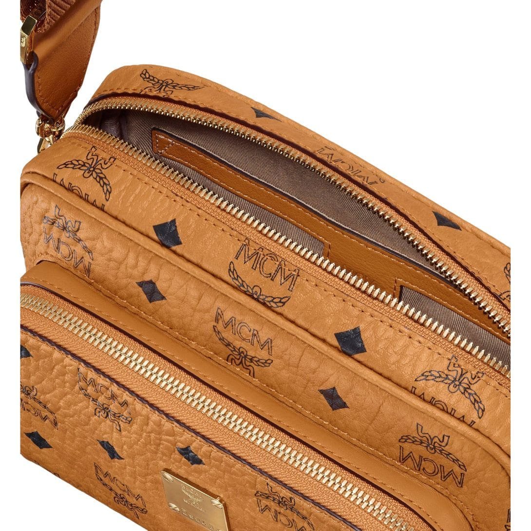 MCM SMALL AREN CROSSBODY IN VISETOS COGNAC - Image 4