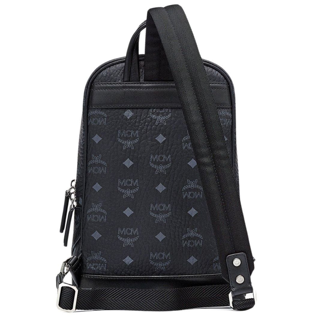 MCM SMALL AREN SLING BAG IN VISETOS BLACK - Image 8