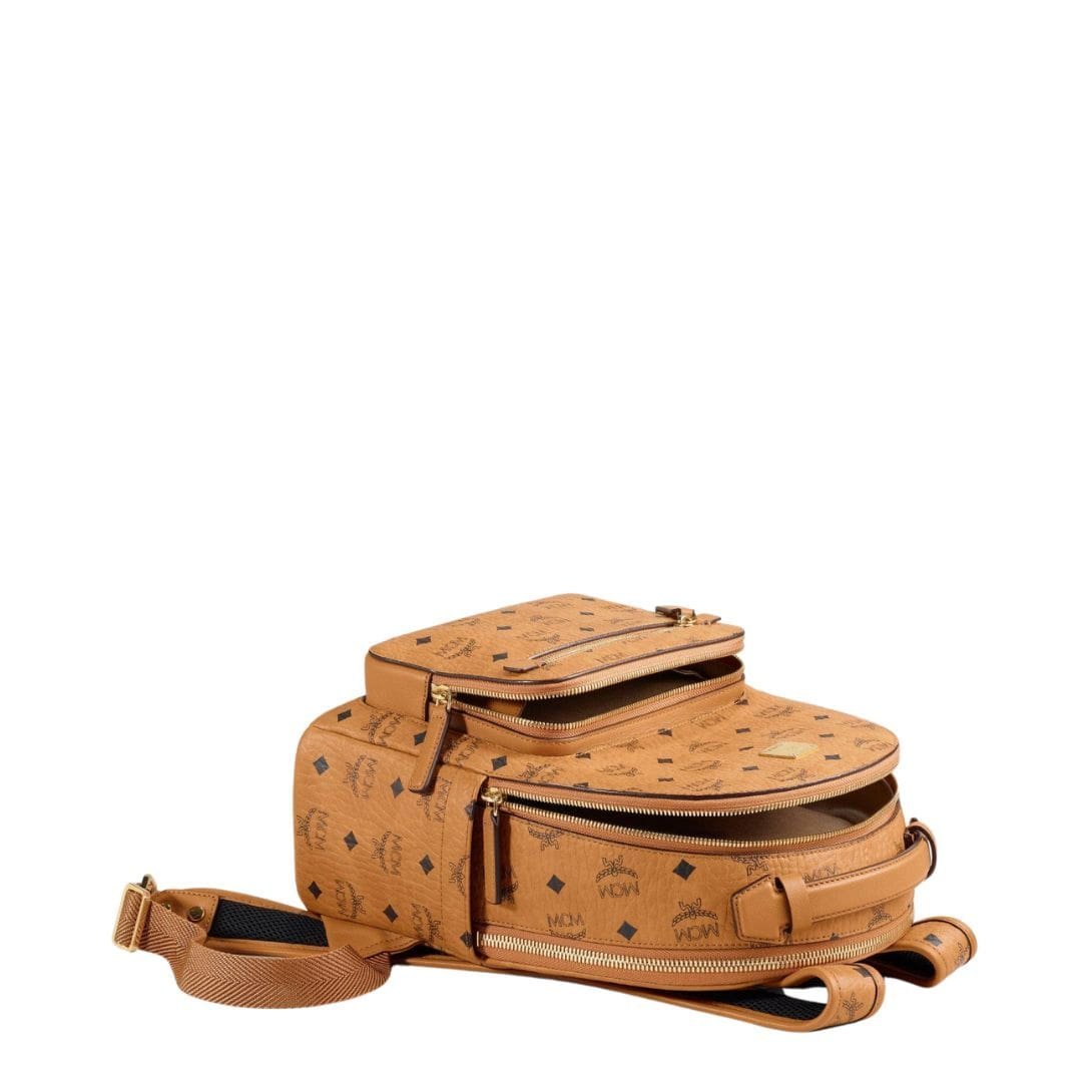 MCM SMALL STARK BACKPACK IN VISETOS COGNAC - Image 7