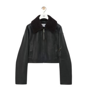 LOEWE CROPPED JACKET IN LAMB NAPPA