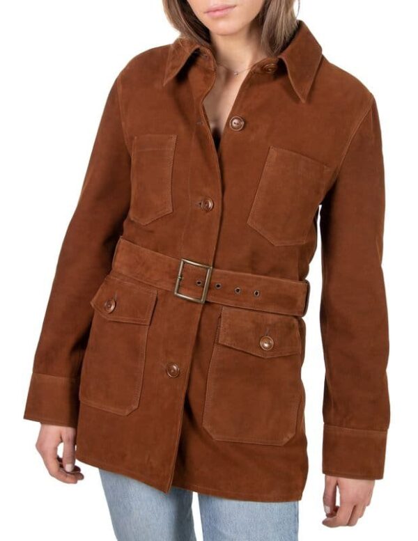 Women's Suede Safari Jacket - Image 3