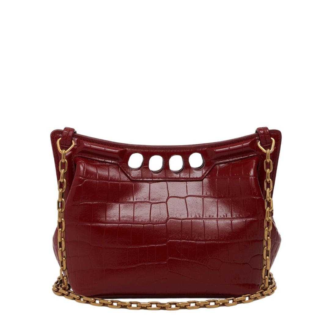 ALEXANDER MCQUEEN WOMEN'S THE PEAK BAG MINI WITH CHAIN IN DARK RED - Image 3
