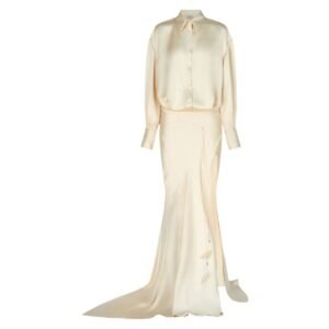 THE ATTICO MILK LONG DRESS