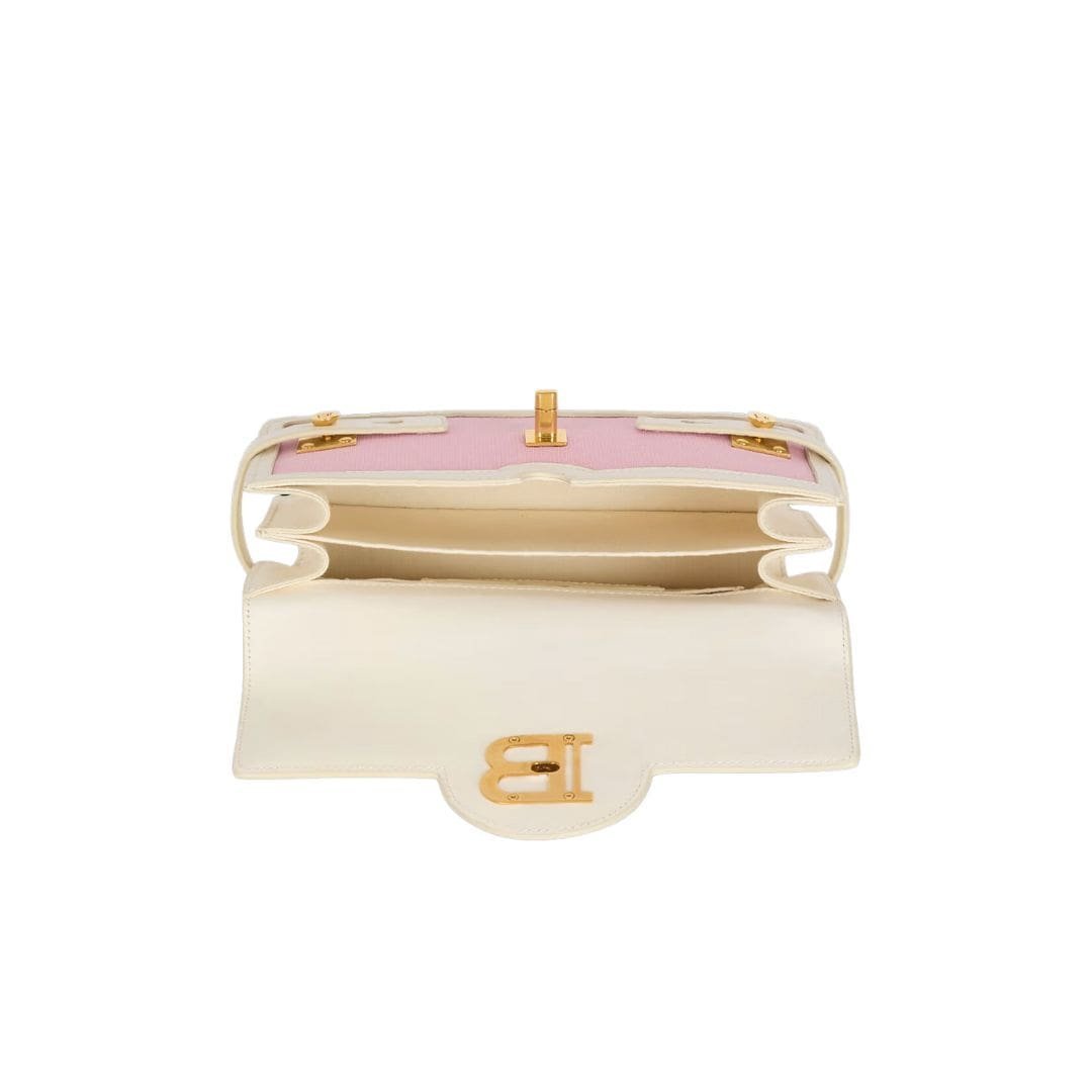 BALMAIN BUZZ SHOULDER 24 CANVAS AND LEATHER BAG - Image 6