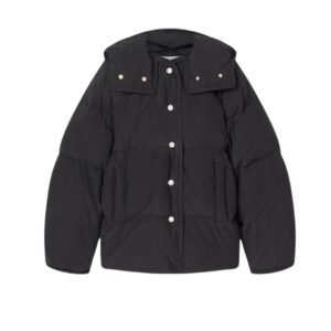 NANUSHKA JOLYN TECH POPLIN PUFFER JACKET OFF BLACK