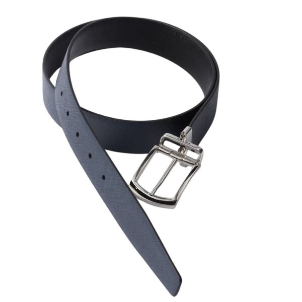 PRADA REVERSIBLE SAFFIANO AND LEATHER BELT - Image 2