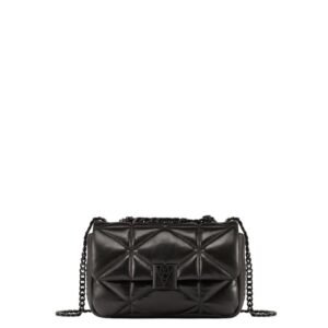 MCM SMALL TRAVIA SHOULDER BAG IN CLOUD QUILTED LEATHER BLACK