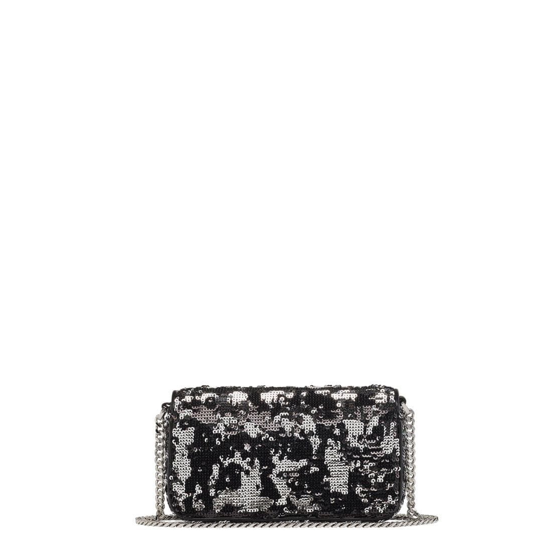 MCM MINI HIMMEL SEQUIN SHOULDER BAG SILVER - Image 4