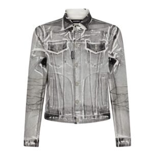 DSQUARED2 ICON WHITE COAL WASH DAN JEANS JACKET