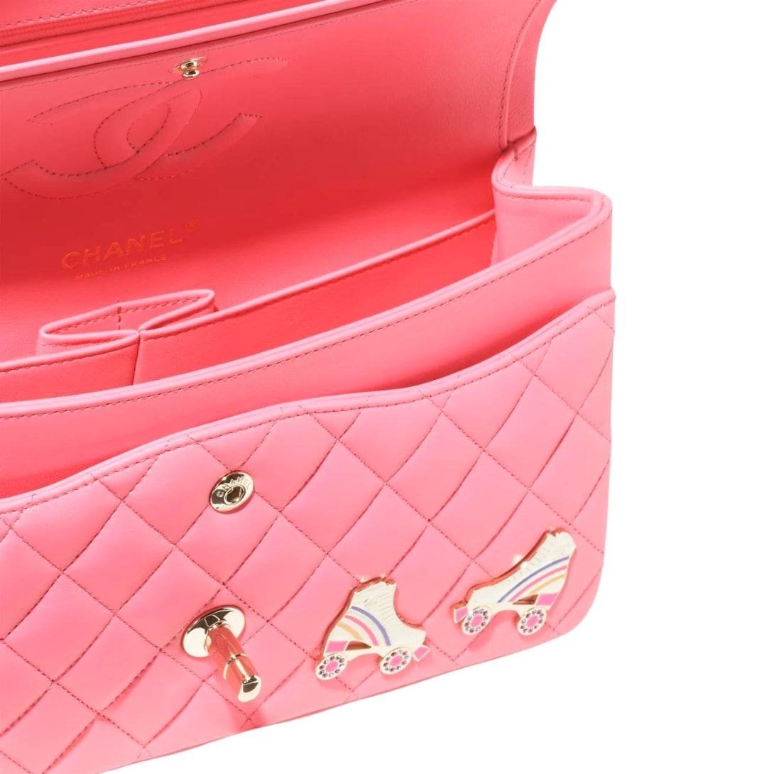 CHANEL CLASSIC 11.12 HANDBAG CORAL PINK - Image 3