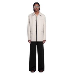 NANUSHKA DANICK REGENERATED LEATHER JACKET CRAYON