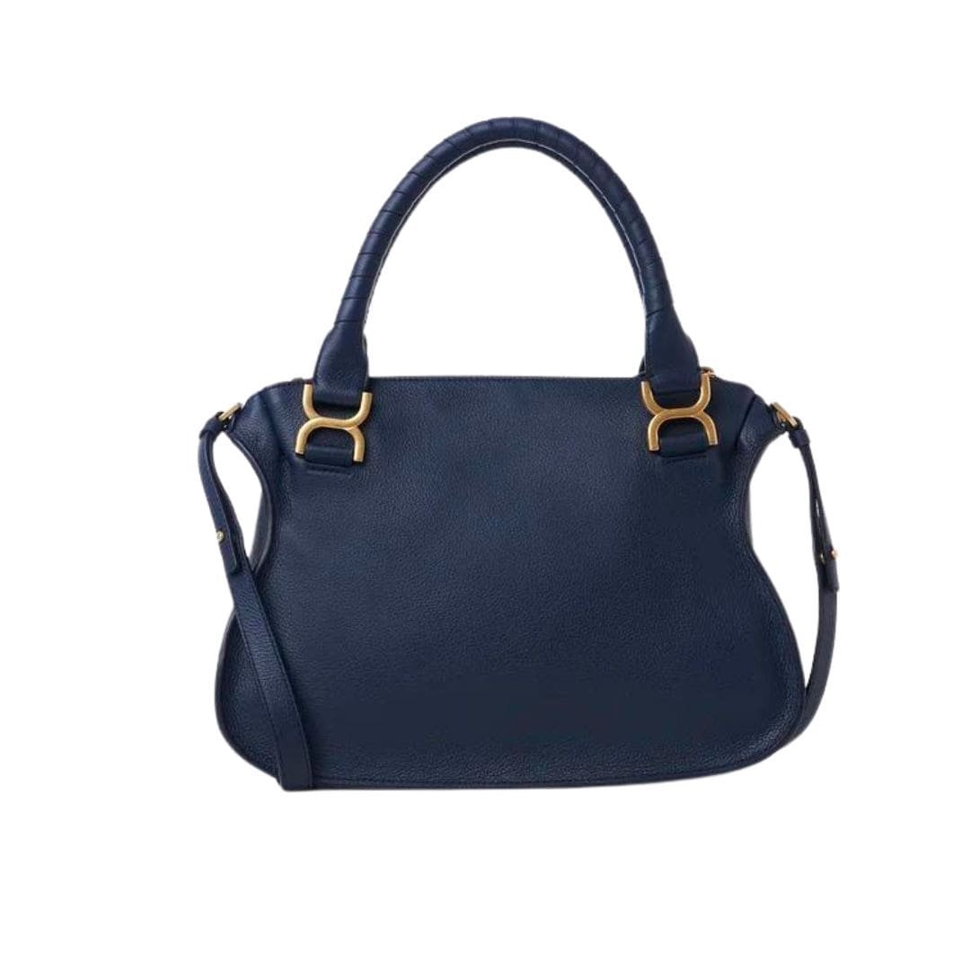 CHLOE MARCIE DOUBLE CARRY BAG NAVY - Image 5