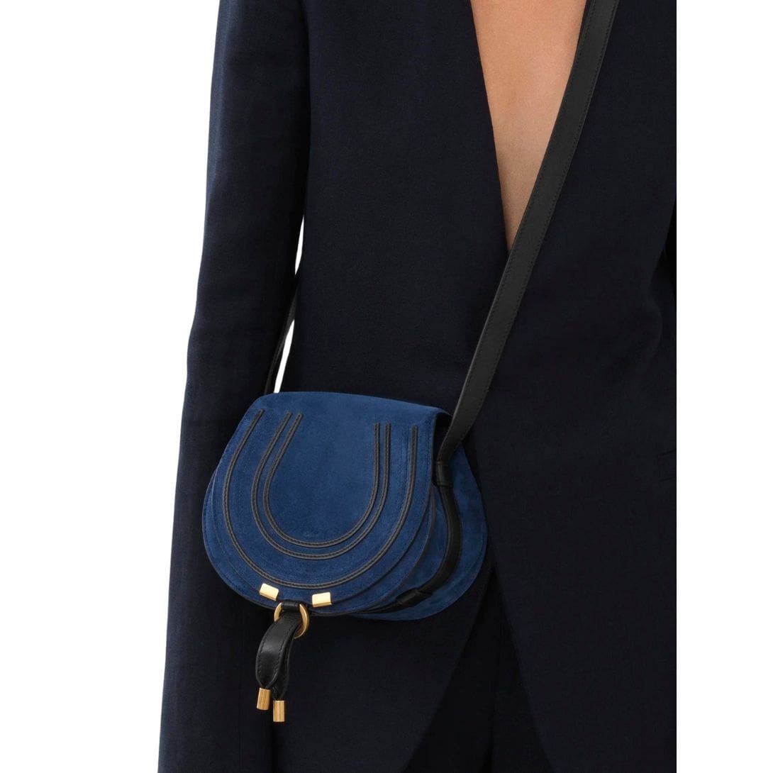 CHLOE MARCIE MEDIUM SADDLE BAG DEEP DENIM - Image 3