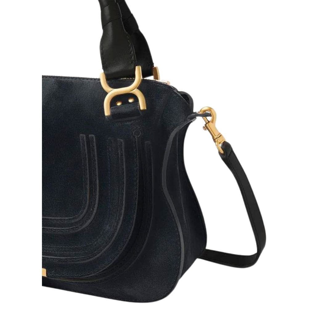 CHLOE MARCIE DOUBLE CARRY BAG MIDNIGHT BLUE - Image 4