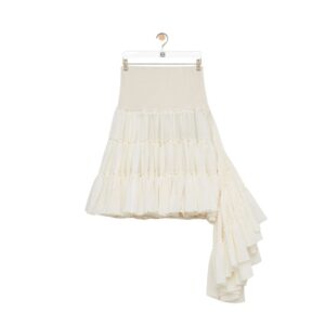 LOEWE RUFFLED SKIRT IN SILK