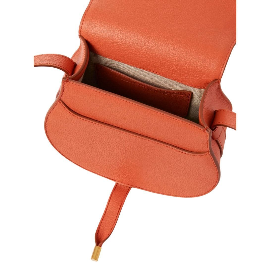 CHLOE MARCIE SMALL SADDLE BAG TAWNY ORANGE - Image 4