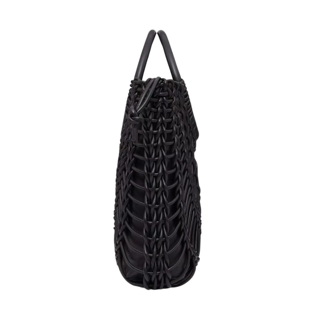 VALENTINO GARAVANI ALLKNOTS WOVEN LEATHER SHOPPER - Image 8