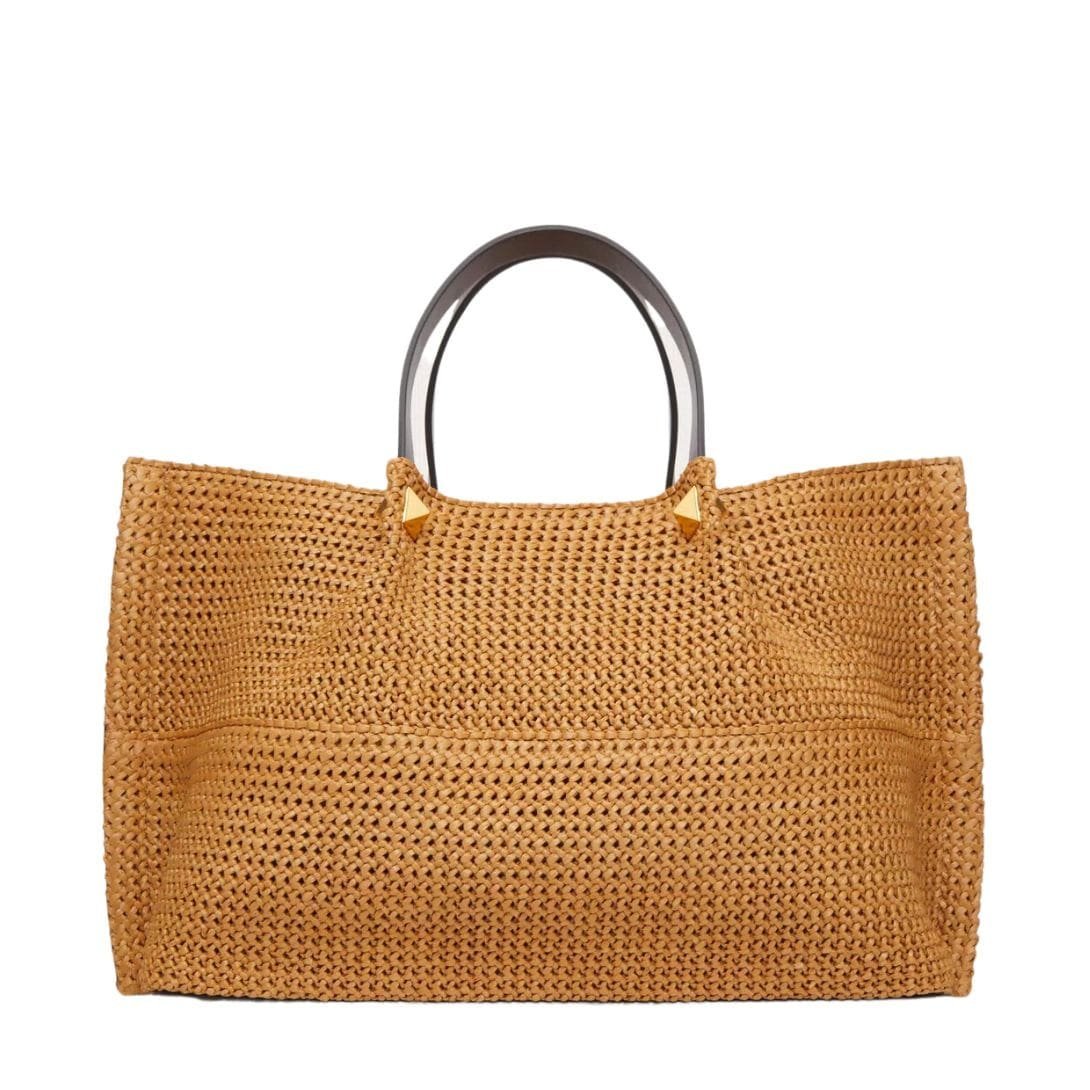 VALENTINO GARAVANI MEDIUM SHOPPING BAG IN SYNTHETIC RAFFIA - Image 2
