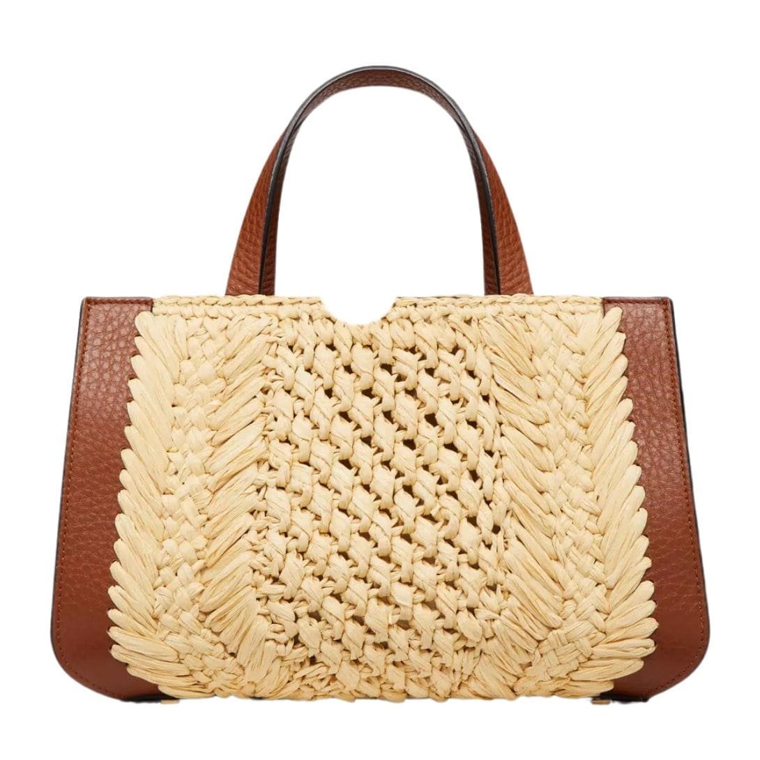 VALENTINO GARAVANI VLOGO SIGNATURE RAFFIA SMALL HANDBAG - Image 2