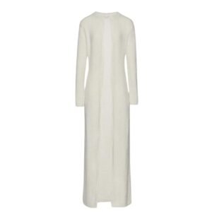 MAGDA BUTRYM MOHAIR BLEND KNIT DUSTER CARDIGAN IN CREAM