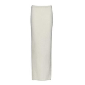 MAGDA BUTRYM MOHAIR BLEND KNIT MAXI SKIRT IN CREAM