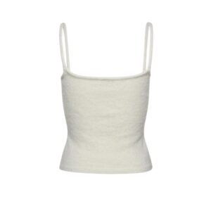 MAGDA BUTRYM MOHAIR BLEND KNIT TANK TOP IN CREAM