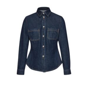 MAGDA BUTRYM CLASSIC DENIM BUTTON DOWN SHIRT IN NAVY