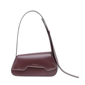 SANTONI BURGUNDY LEATHER THEPLUTO BAG