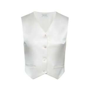 MAGDA BUTRYM CLASSIC WAISTCOAT IN CREAM