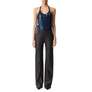 STOULS OSWALD WIDE FLARED LEATHER PANTS