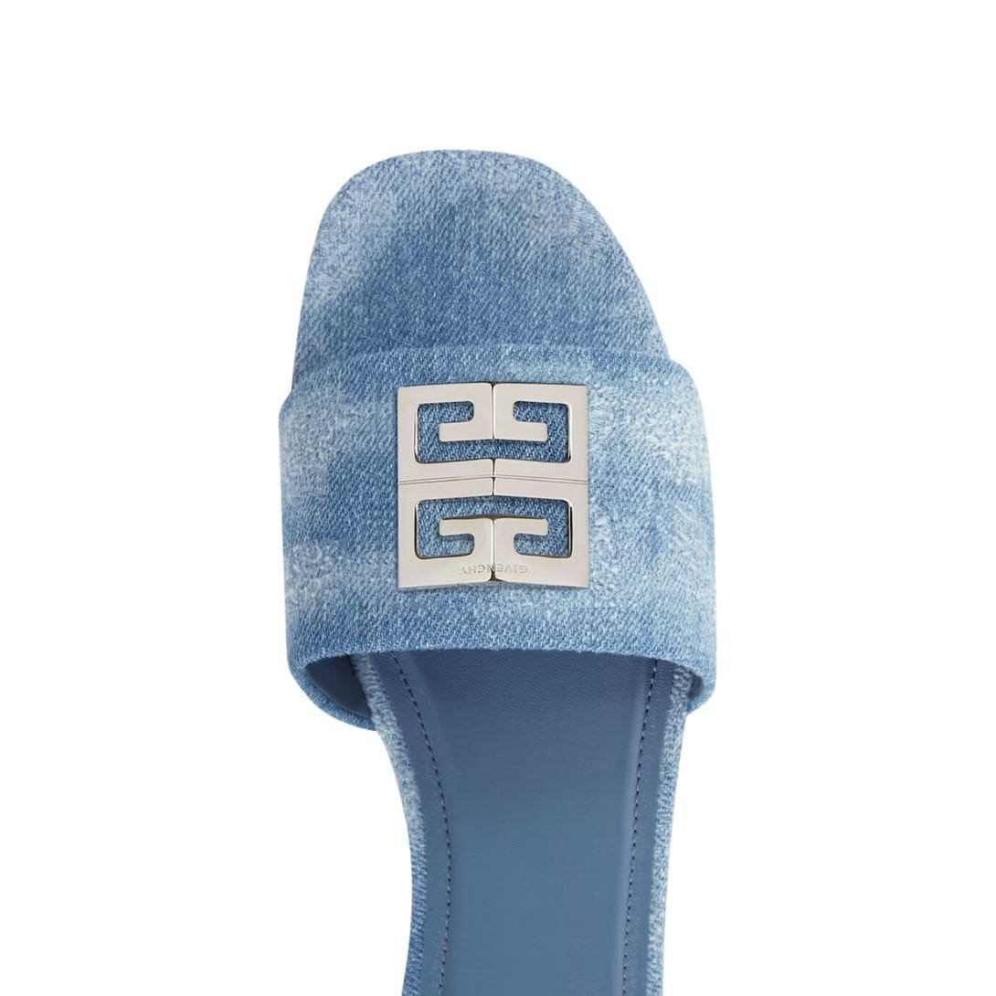 GIVENCHY 4G MULES IN WASHED DENIM - Image 2