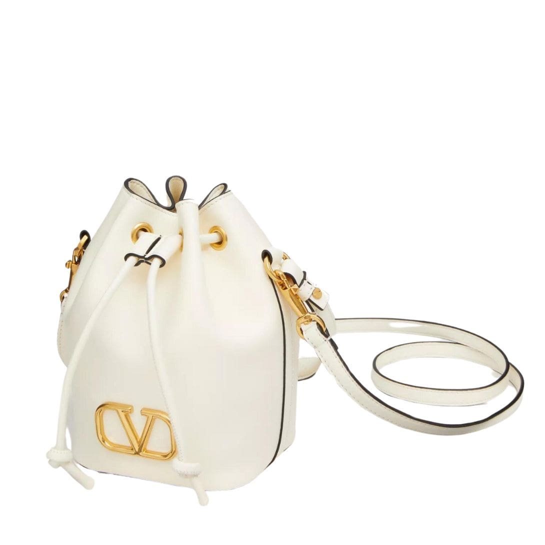 VALENTINO GARAVANI MINI VLOGO SIGNATURE BUCKET BAG IN NAPPA LEATHER - Image 7