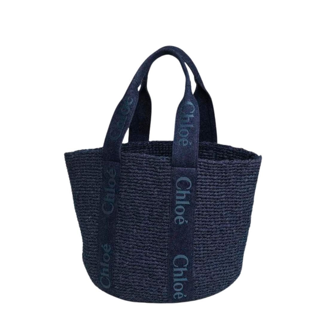 CHLOE LARGE WOODY BASKET DENIM - Image 4