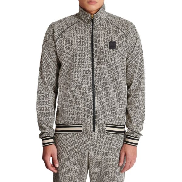  BALMAIN MINI MONOGRAMMED JACQUARD ZIPPED JACKET - Image 6