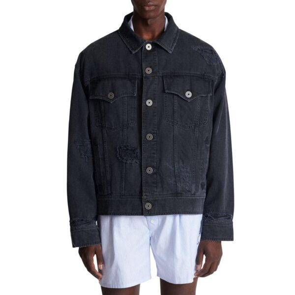 BALMAIN WORN EFFECT DENIM JACKET - Image 6