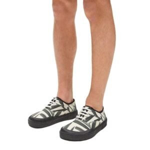 LOEWE TERRA VULCA LACE UP SNEAKER IN PRINTED CANVAS