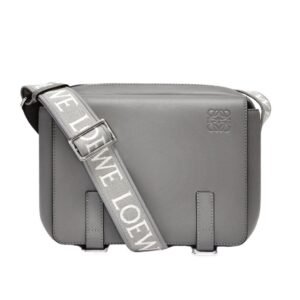 LOEWE XS MILITARY MESSENGER BAG IN SUPPLE SMOOTH CALFSKIN AND JACQUARD