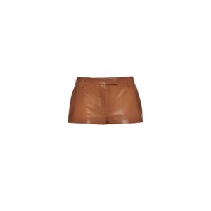 PRADA NAPPA LEATHER SHORTS