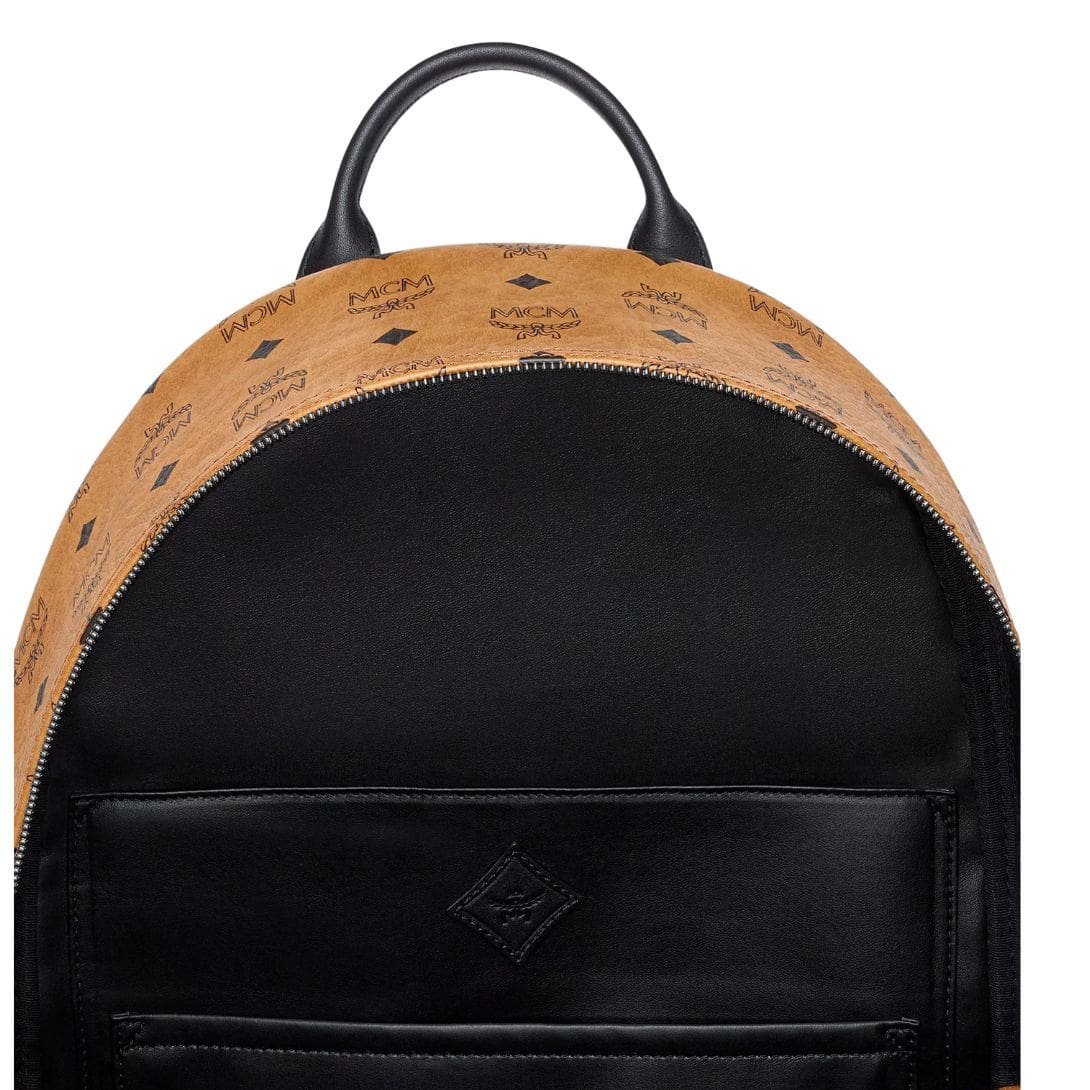 MCM STARK TENNIS BACKPACK IN MEGA LAUREL VISETOS COGNAC - Image 5