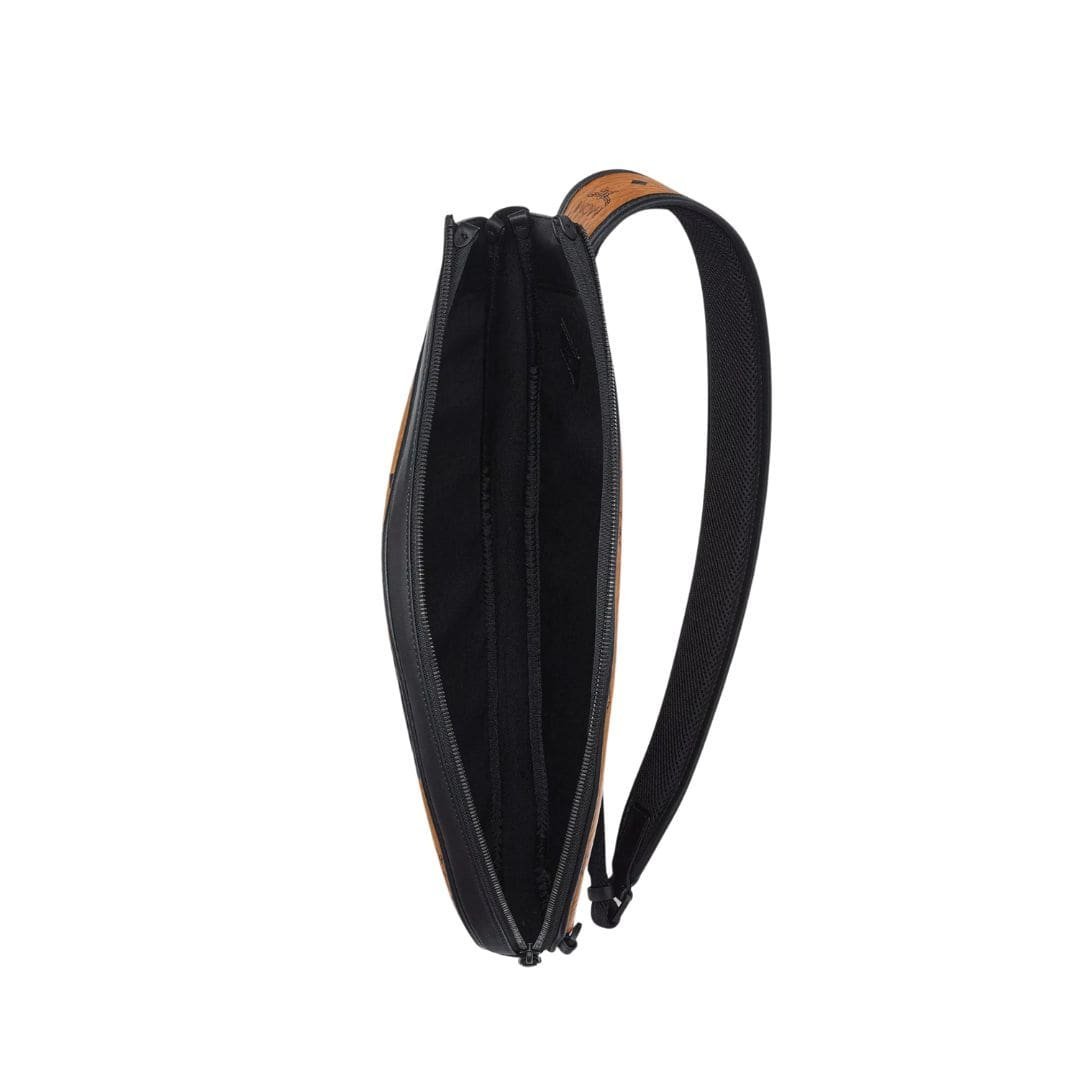 MCM TENNIS RACKET COVER IN MEGA LAUREL VISETOS COGNAC - Image 5