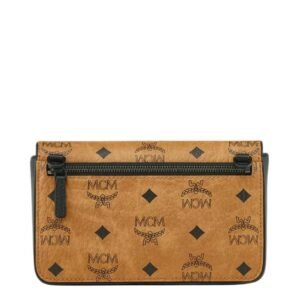 MCM AREN CAMERA BAG IN VISETOS COGNAC