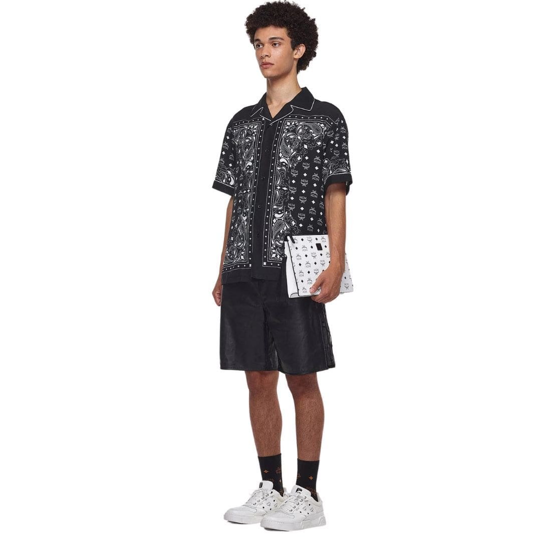 MCM AREN WRISTLET ZIP POUCH IN VISETOS WHITE - Image 4