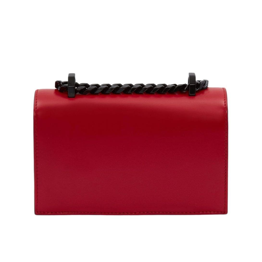 ALEXANDER MCQUEEN WOMANS MINI JEWELLED SATCHEL IN WELSH RED - Image 3