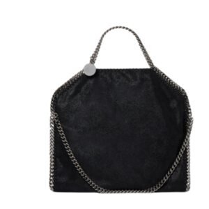 STELLA MCCARTNEY FRAYME CROC-EFFECT EMBOSSED MEDIUM FLAP SHOULDER BAG