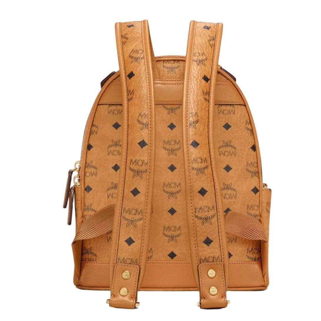 MCM SMALL STARK BACKPACK IN VISETOS COGNAC - Image 4