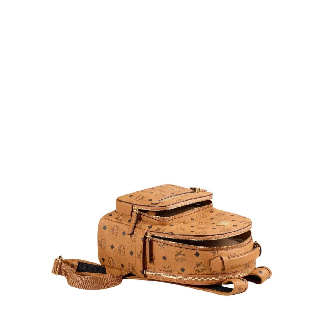 MCM SMALL STARK BACKPACK IN VISETOS COGNAC - Image 5