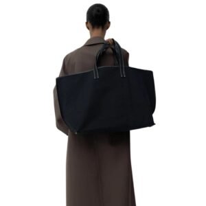 LA GARCONNE KASSL CANVAS TOTE — BLACK / OIL BORDEAUX