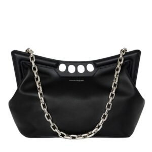 ALEXANDER MCQUEEN WOMENS THE PEAK BAG IN BLACK