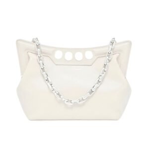 ALEXANDER MCQUEEN WOMENS THE PEAK BAG SMALL IN SOFT LVORY