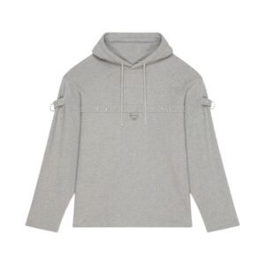 GIVENCHY HOODIE IN FLEECE WITH METAL DETAILS